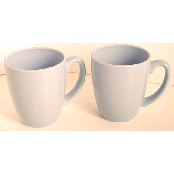 Corelle Coordinates Stoneware Light Blue Coffee Cocoa Tea Mugs Set Of 2 - Picture 1 of 6